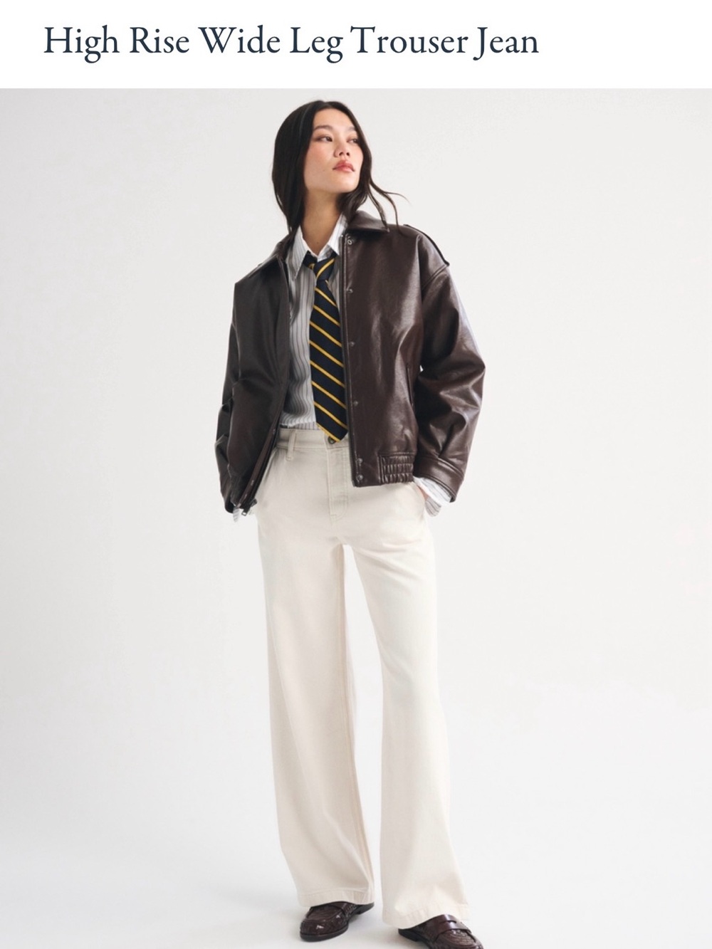Abercrombie High Rise Wide Leg trouser pants size 27